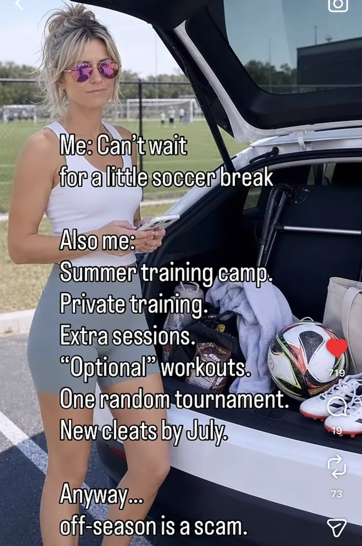 Soccer Momster reel — Off-season is a scam
